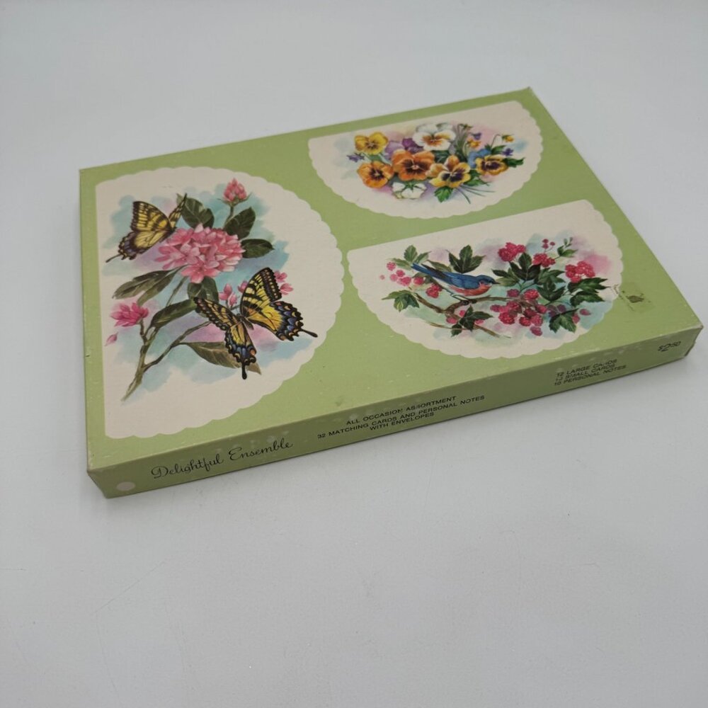 Vintage Greeting card partial set original box 60s 70s